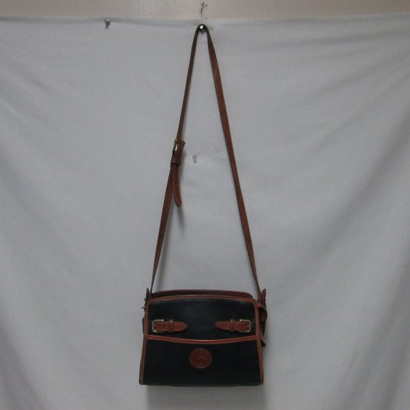 Dooney & Bourke Vintage All Weather Leather adjustable shoulder bag purse black - Picture 3 of 14